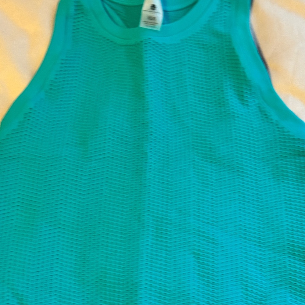 Spiritual Gangster Rise Seamless Mesh Tank Top - Teal
